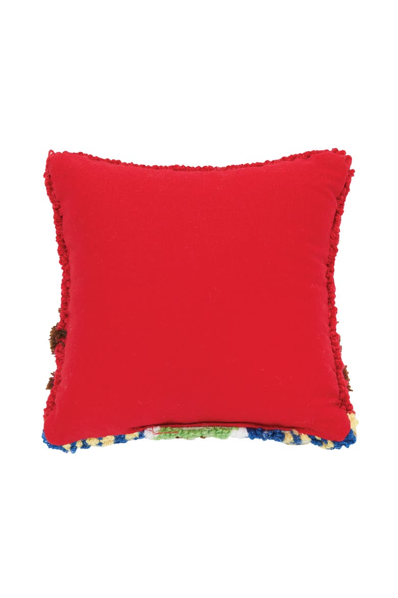 Christmas Nutcracker Mini Hooked Accent Pillow 8" x 8", Alternate, color, Red
