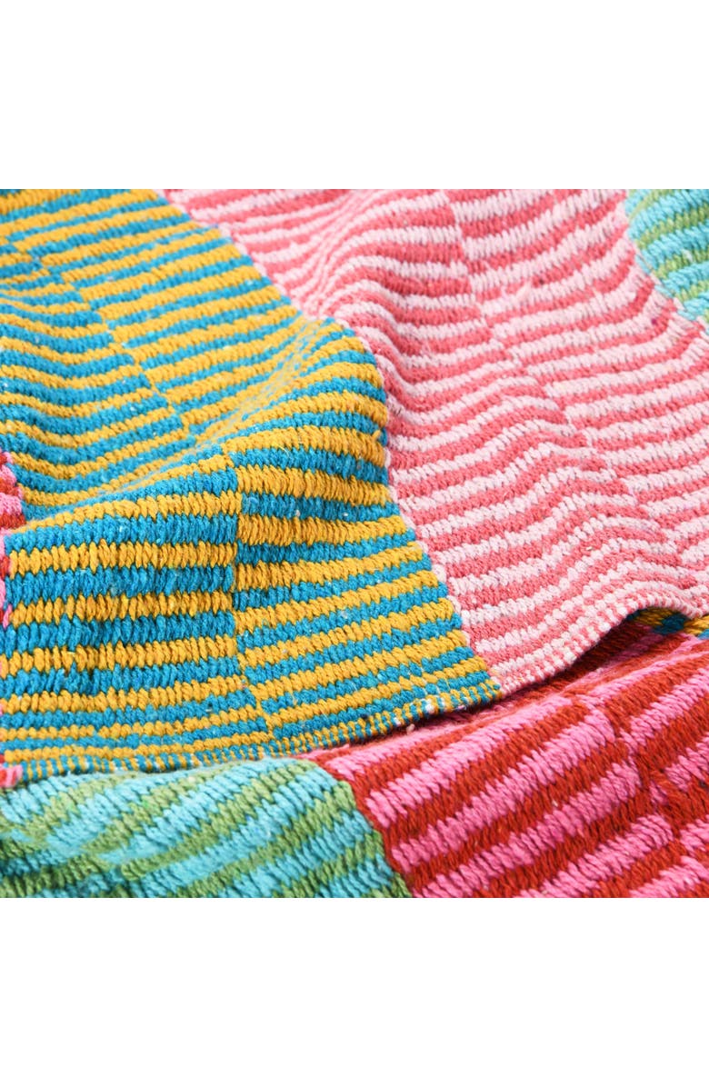 Storied Home Soft Woven Reclaimed Cotton Blend Throw, Alternate, color, Red