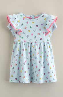 Print Flutter Sleeve Dress