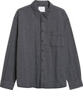 The Elder Statesman Summer Weave Stripe Cotton Button-Up Shirt