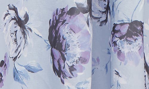 Alex Evenings Floral Shimmer Organza Gown In Purple Multi