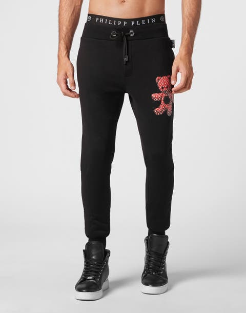 Teddy Bear Quilted Detail Cotton Joggers Teddy Men