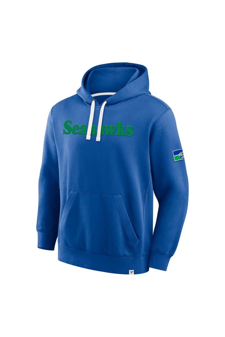 Men's Fanatics Royal Seattle Seahawks New Horizons Heritage Pullover Hoodie, Alternate, color, Royal