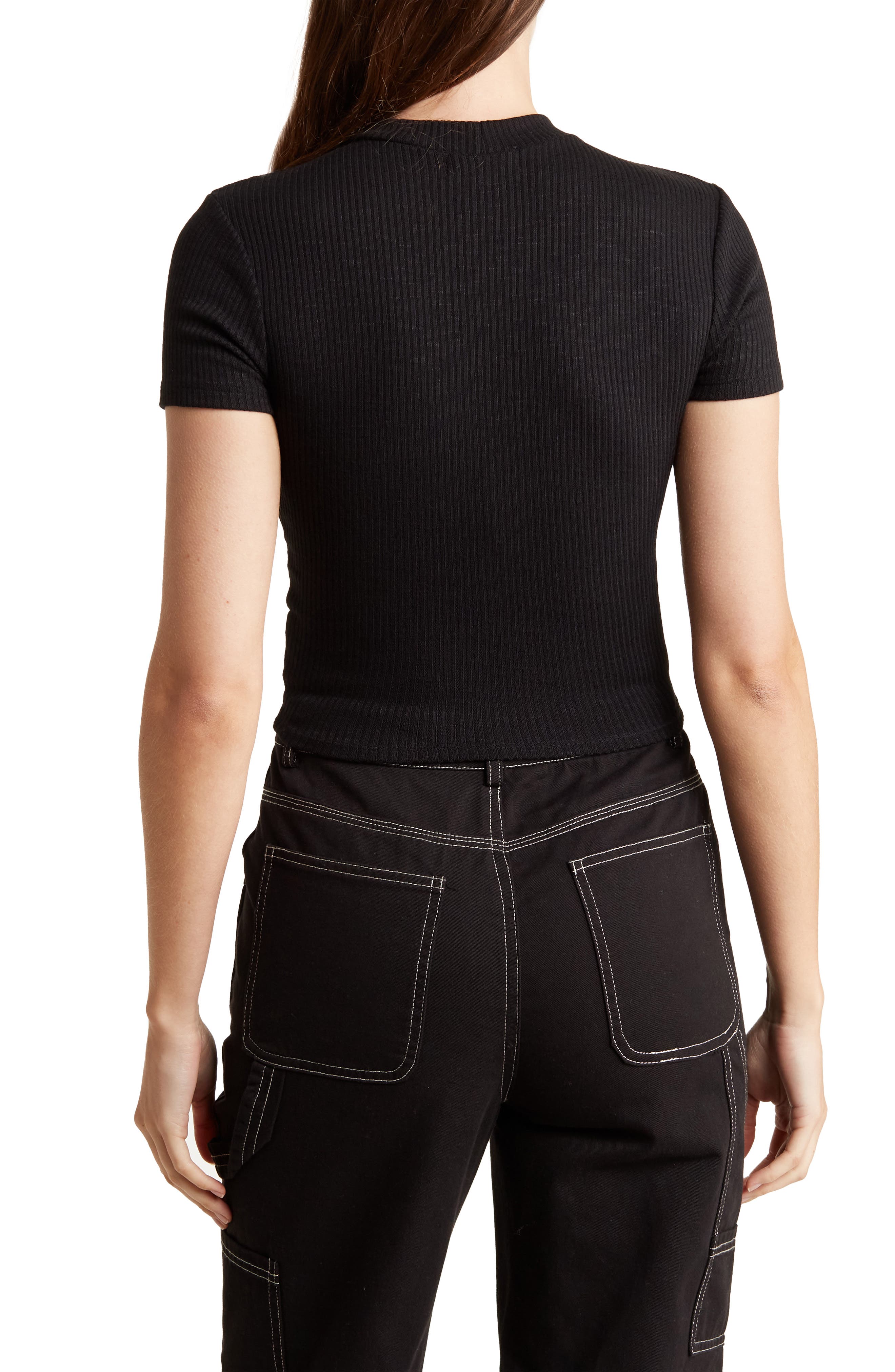 Ribbed Mock Neck T-Shirt (Women) | Nordstromrack