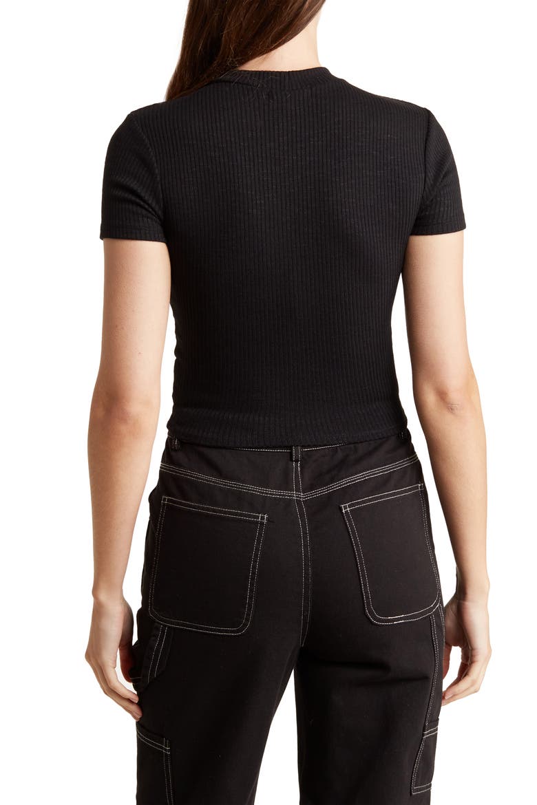 Ribbed Mock Neck T-Shirt (Women) | Nordstromrack
