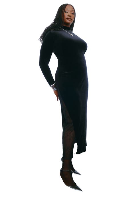 Velvet And Lace Maxi Dress (Plus)