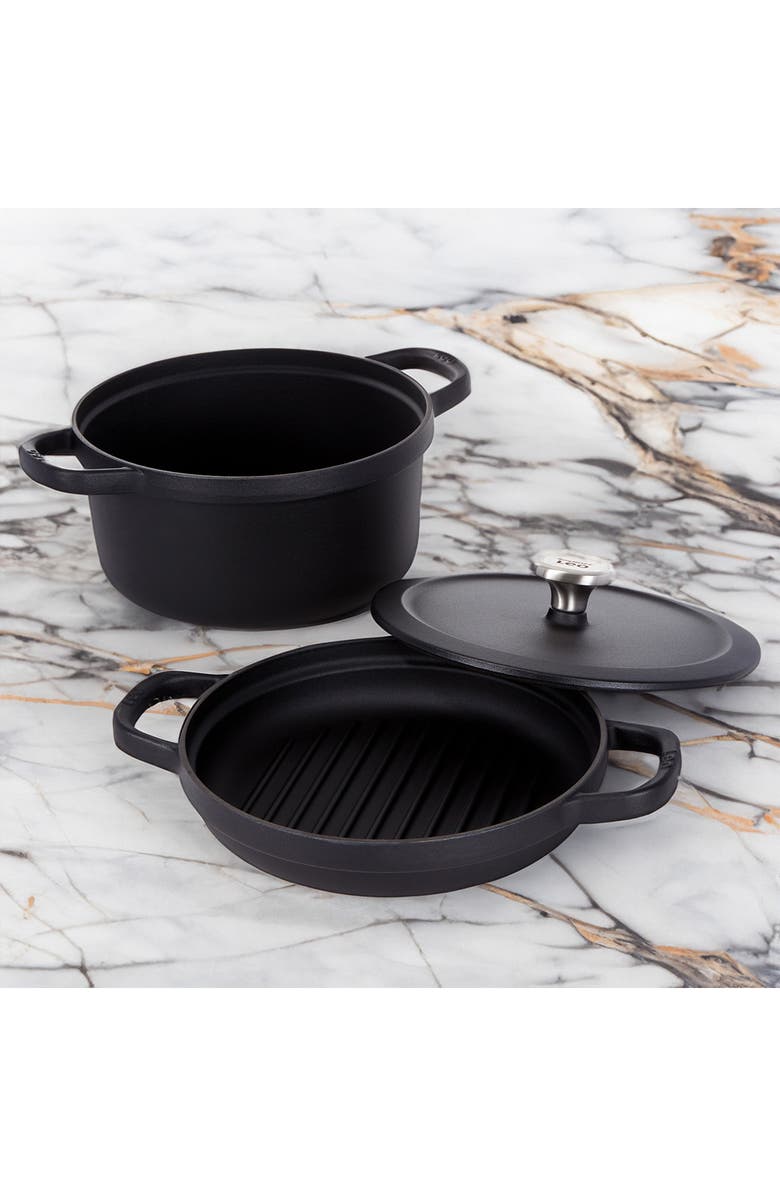 BergHOFF Leo Graphite Enameled Cast Iron Stockpot, Alternate, color, Black