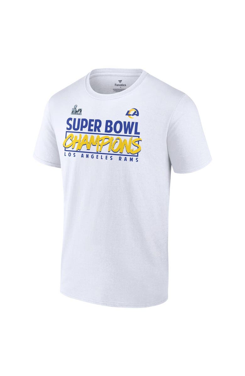 FANATICS Men's Fanatics Branded White Los Angeles Rams Super Bowl LVI Champions Stacked Roster T-Shirt, Alternate, color, 