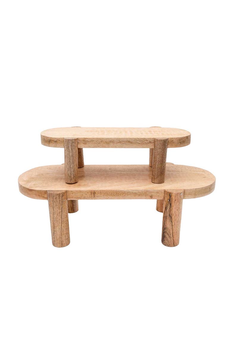 Elane Wood Riser Set of 2, Main, color, Brown
