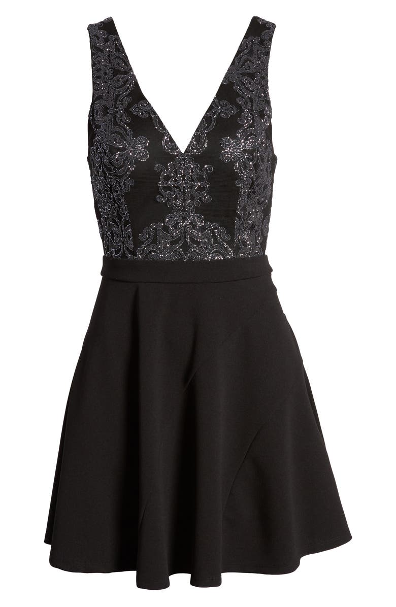 Speechless Fit & Flare Minidress, Alternate, color, 