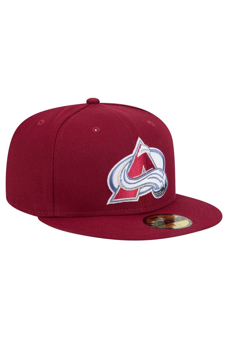 Men's New Era Burgundy Colorado Avalanche Core 59FIFTY Fitted Hat, Alternate, color, Burgundy