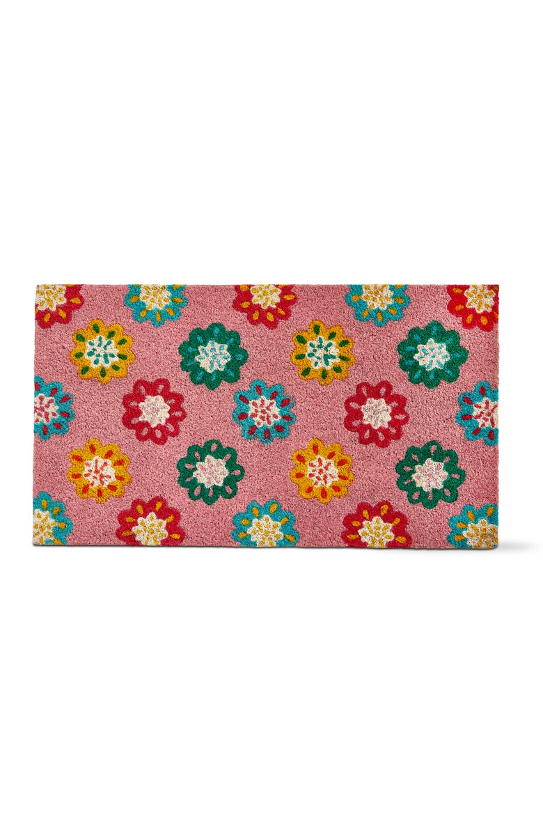 tag Flower Burst Non-Slip Coir Doormat Multi 30 x 17 x 1 in, Main, color, Multicolored