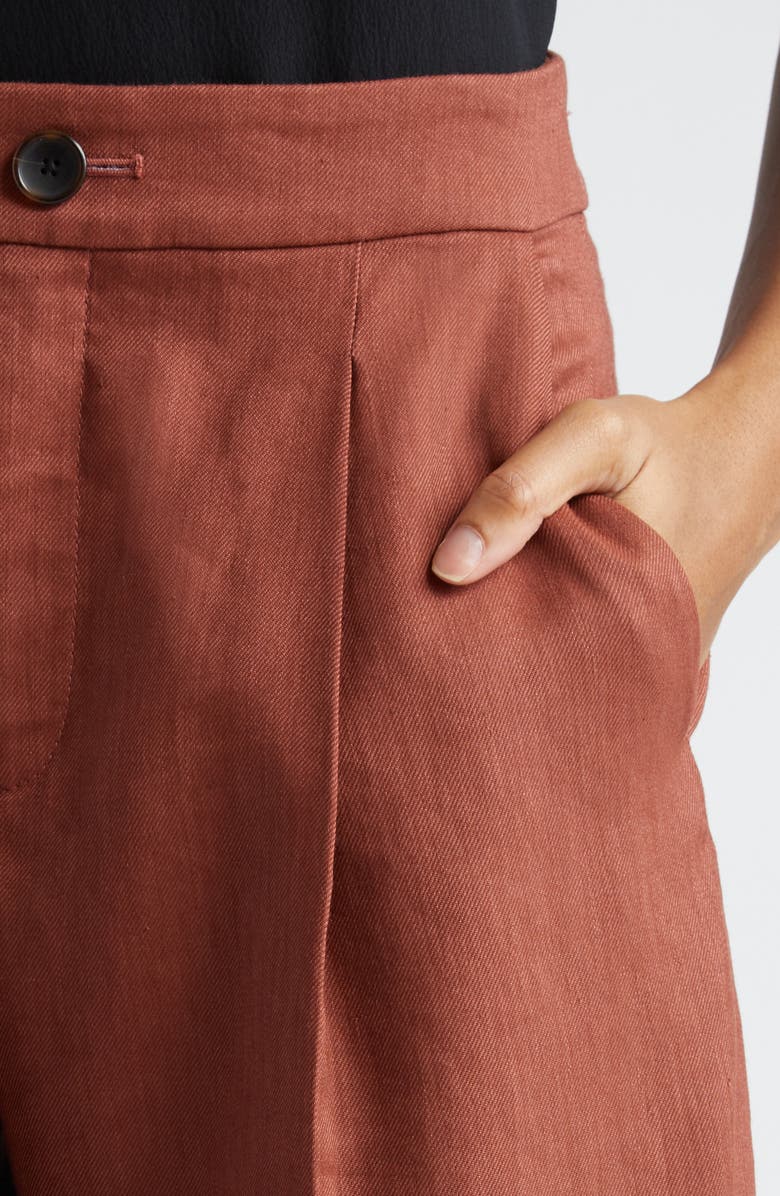 A.L.C. Nico Linen Blend Walking Shorts, Alternate, color, Sequoia