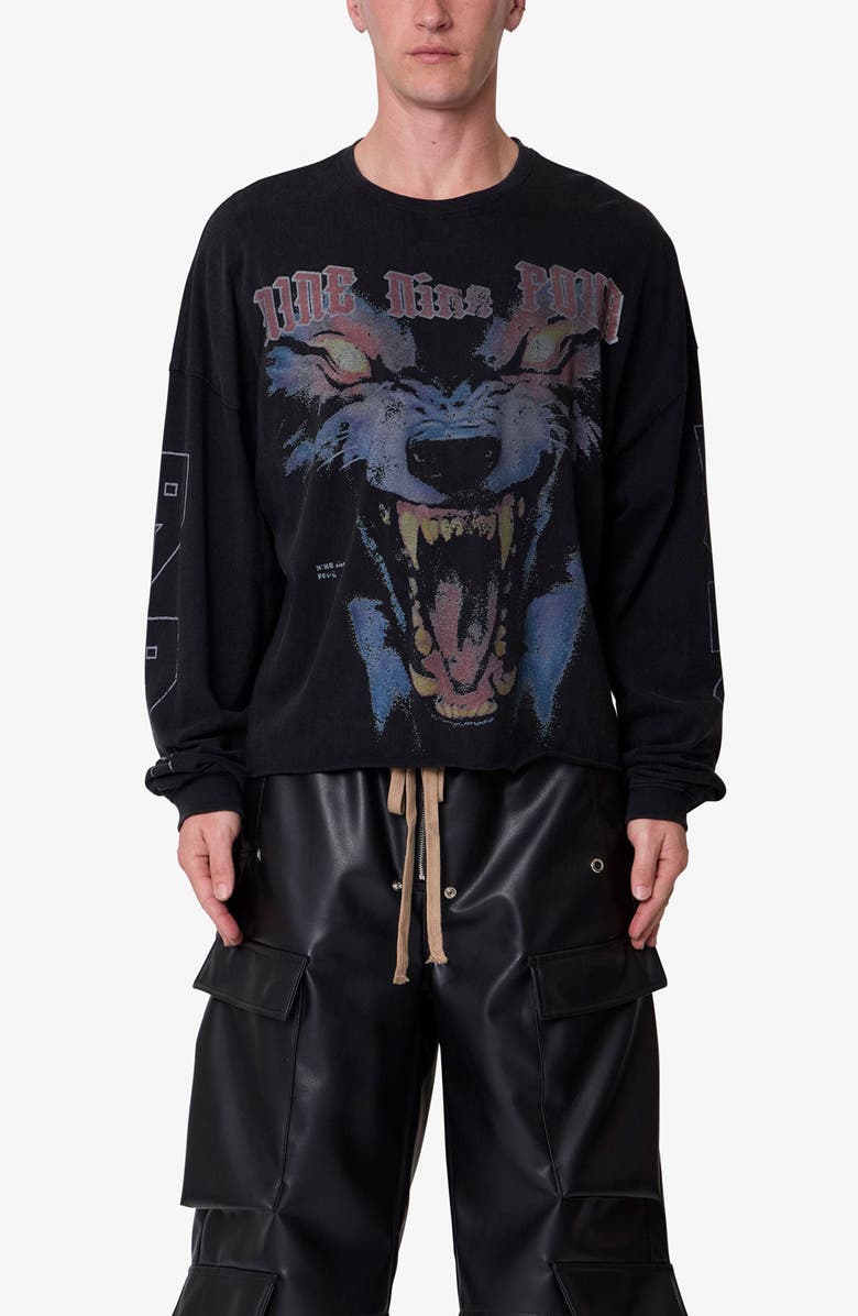 mnml 994 Wolf Oversize Cotton Graphic T-Shirt, Main, color, 