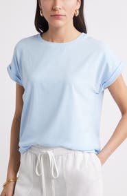 Caslon® Cuff Sleeve T-Shirt