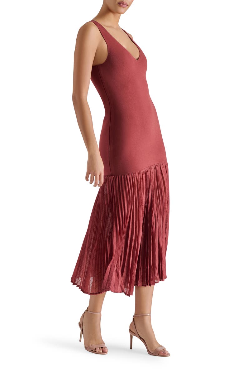 Steve Madden Sorella Sleeveless Drop Waist Midi Dress, Alternate, color, 