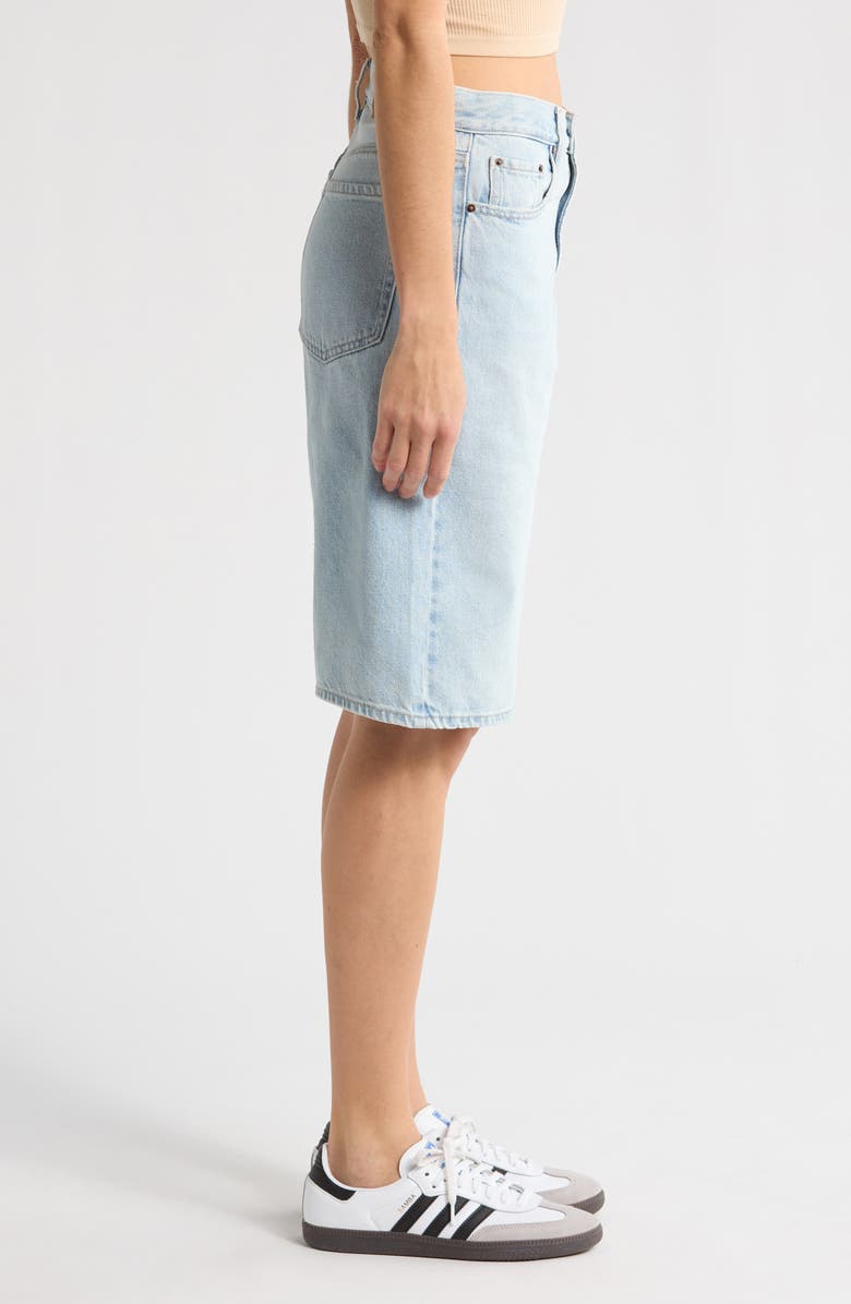 PacSun Sylvie Denim Bermuda Shorts, Alternate, color, Med Wash