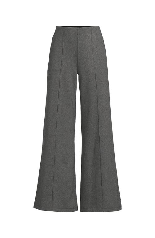 Lands' End Starfish High Rise Palazzo Pants In Charcoal Heather
