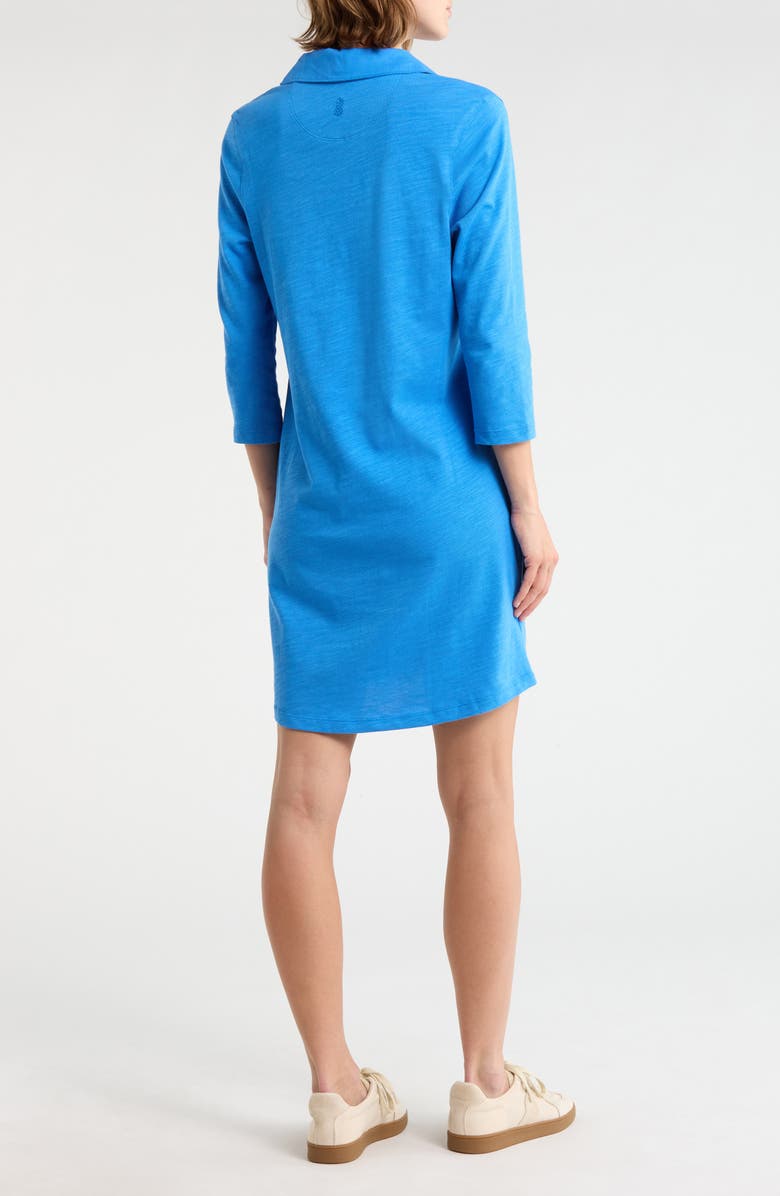 Tommy Bahama Ashby Isles Long Sleeve Cotton Jersey Polo Dress, Alternate, color, Palace Blue