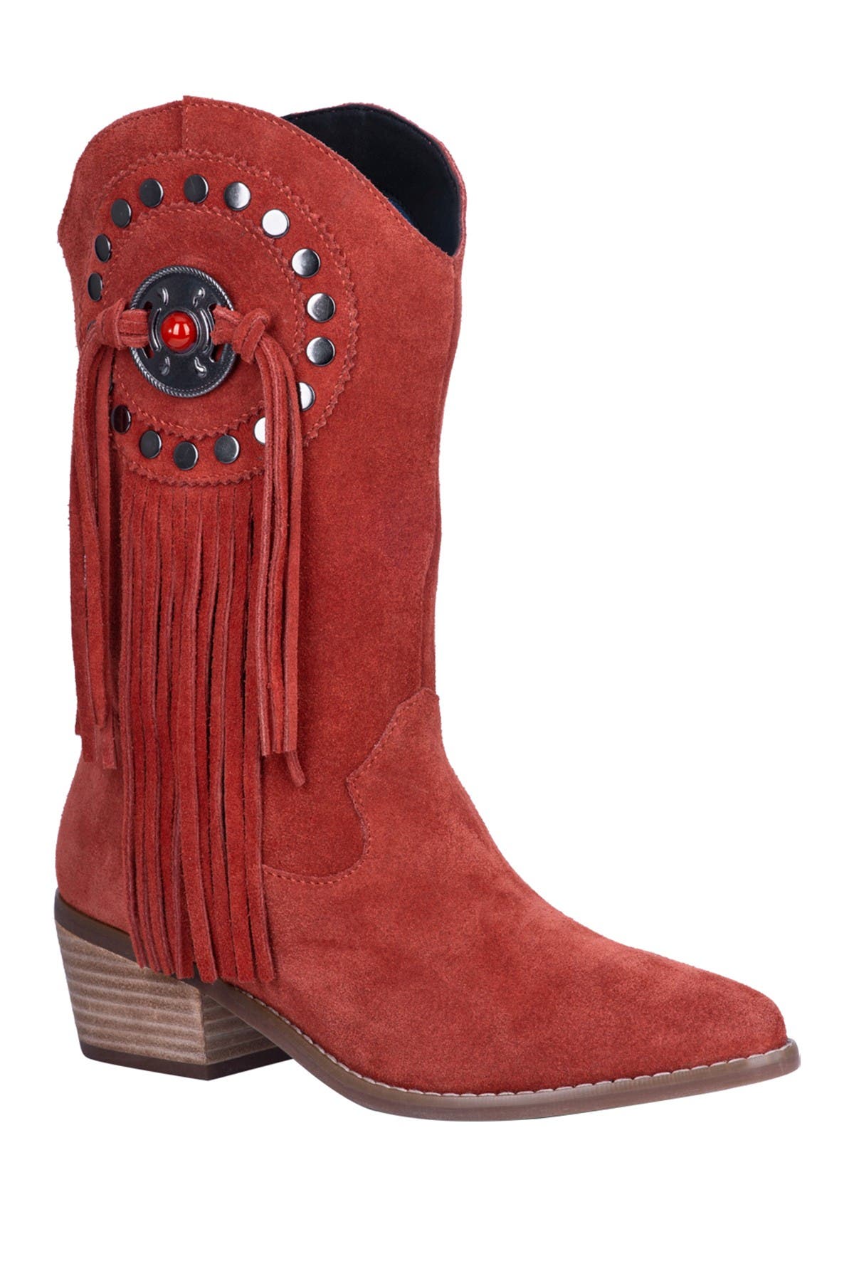 Dingo Takin' Flight Suede Fringe Boot, Main, color, 