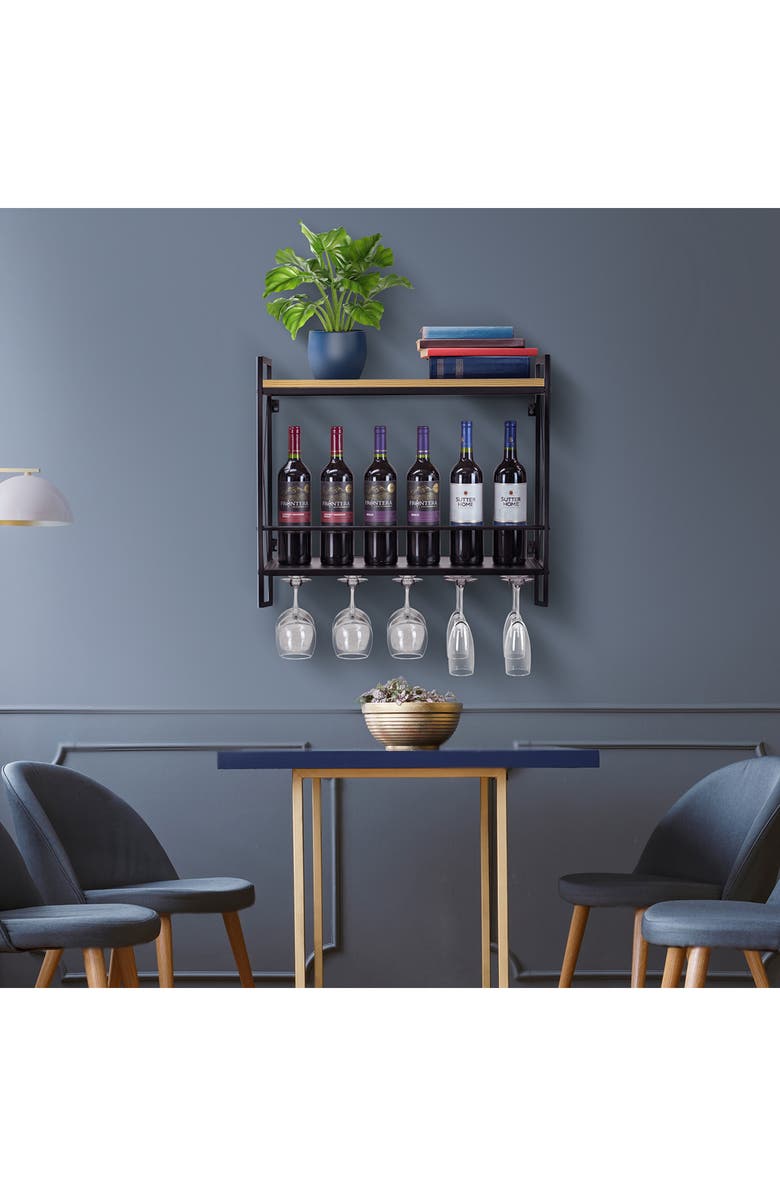 SORBUS Wine Bottle & Stemware Rack Holder, Alternate, color, 