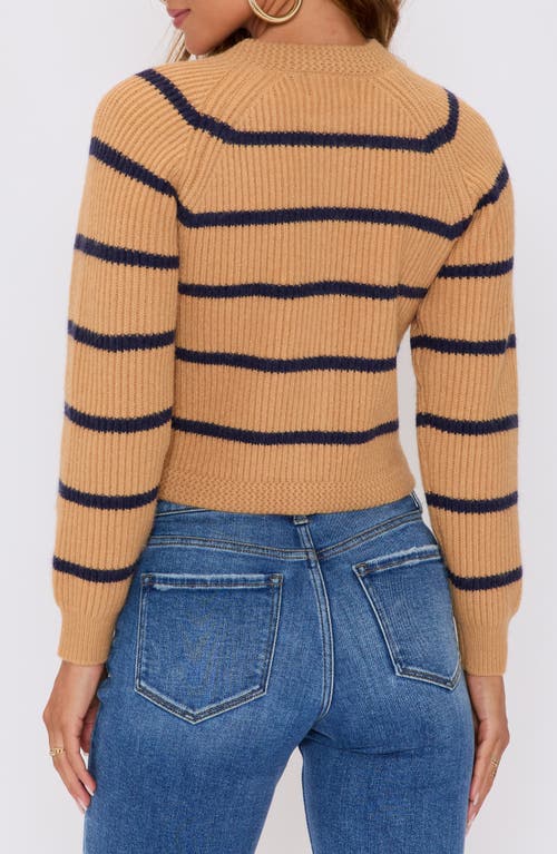 Vici Collection Nadia Stripe Crop Cardigan In Gold