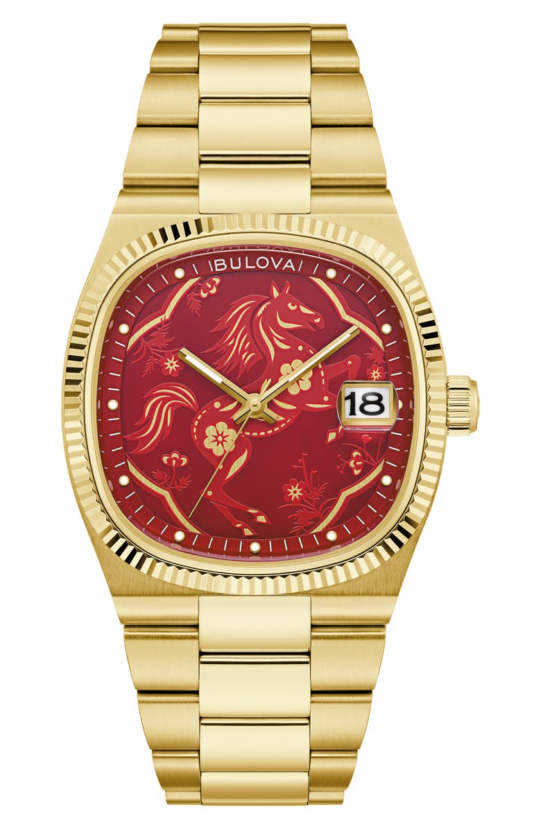 BULOVA Super Seville Year of the Horse Bracelet Watch, 37.5mm, Main, color, 