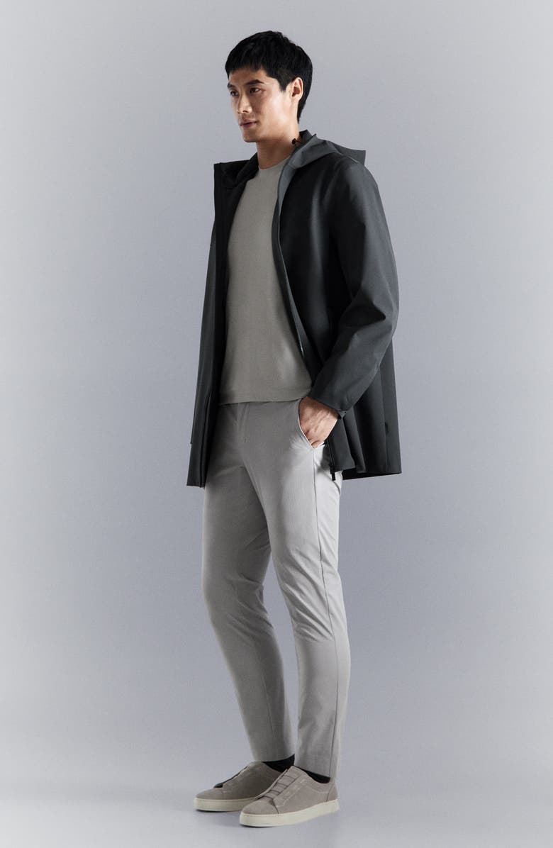 MANGO Water Repellent Slim Fit Pants, Alternate, color, Ice Grey