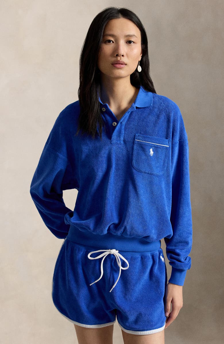 Polo Ralph Lauren Cotton Blend French Terry Sweatshirt, Alternate, color, Gala Blue