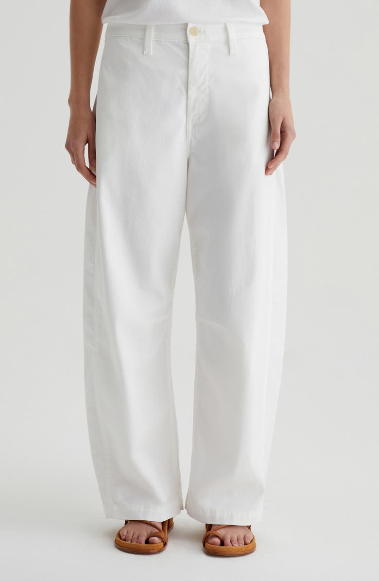 AG Fiona Ankle Barrel Leg Chinos, Main, color, Powder