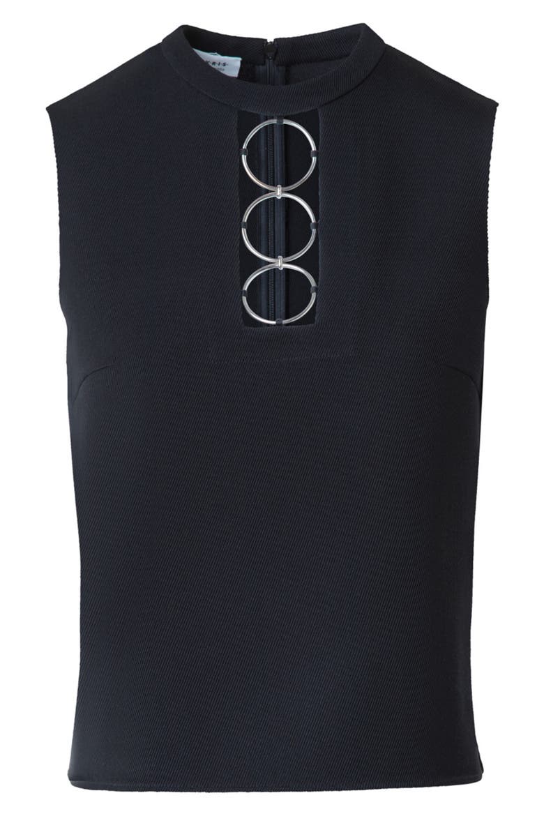 Ring Yoke Virgin Wool Top, Alternate, color, BLACK