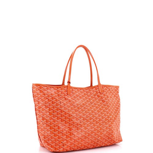 Pre-owned Goyard Goyard Saint Louis Tote Coated Canvas Gm In Orange