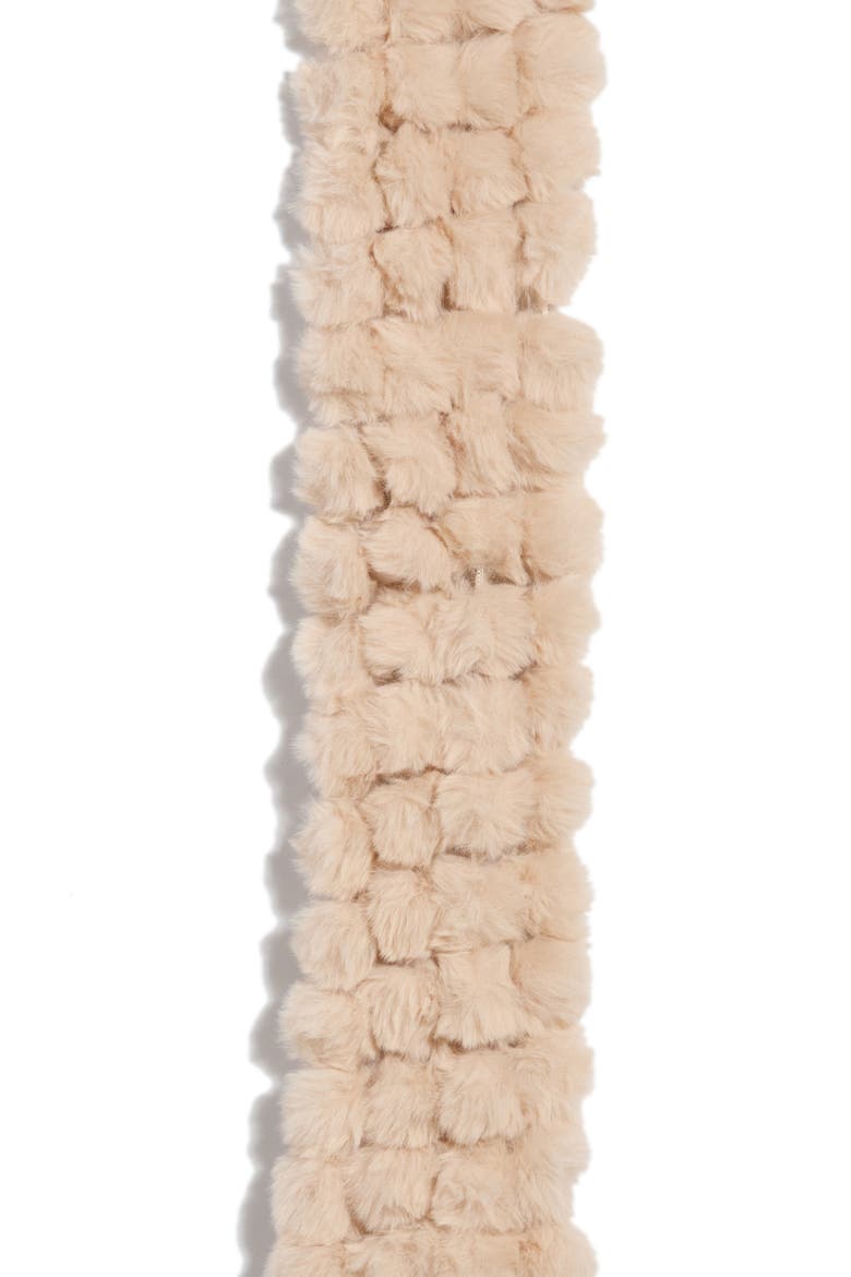 Pom Faux Fur Stole, Main, color, IVORY