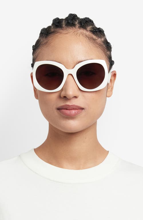 Marc Jacobs 57mm Gradient Butterfly Sunglasses In Ivory/brown Sf