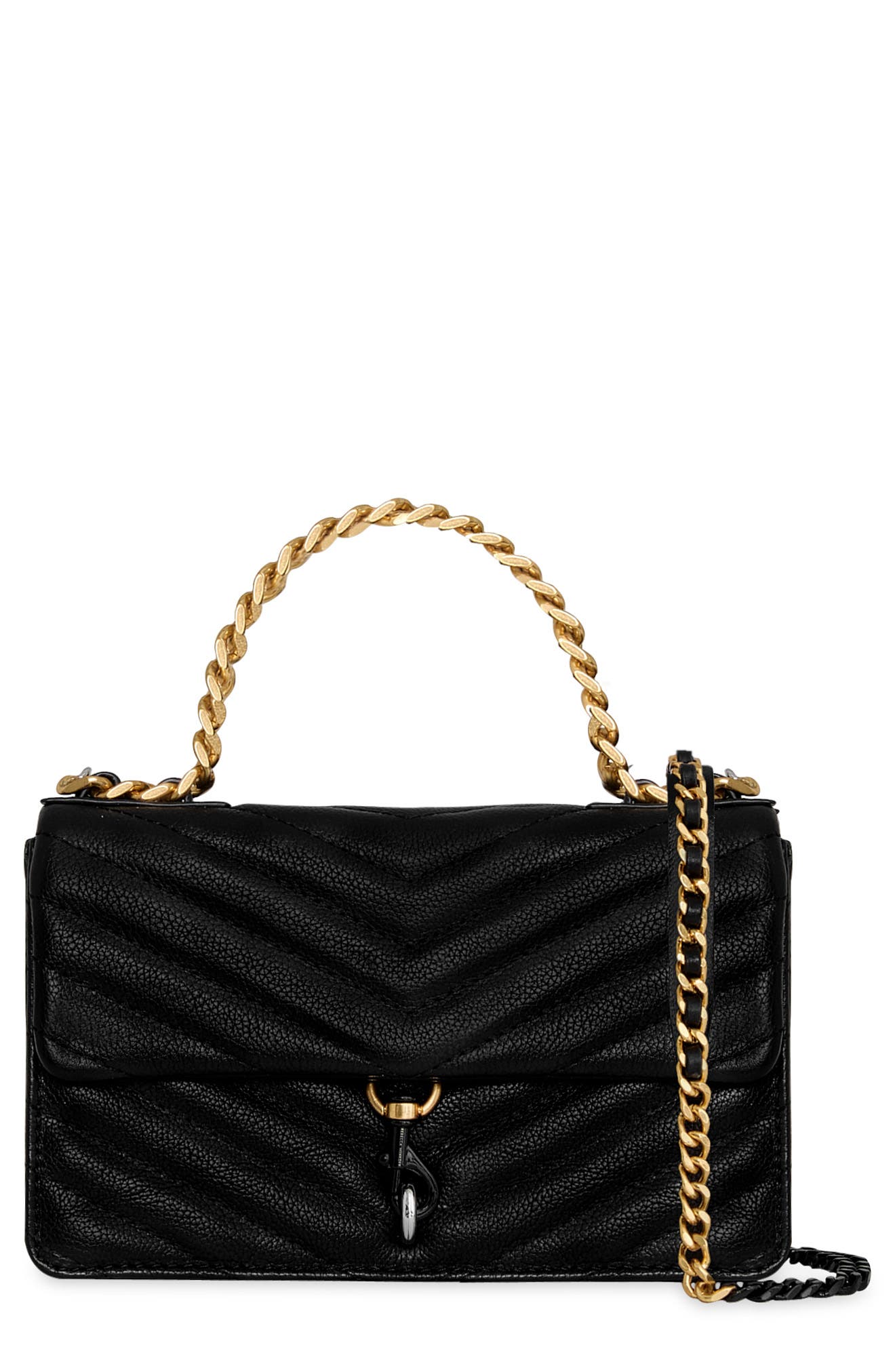 Rebecca Minkoff Mini Edie Quilted Leather Crossbody Bag, Main, color, 