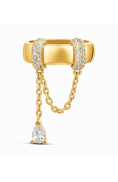Statement Pavé Chain Ring