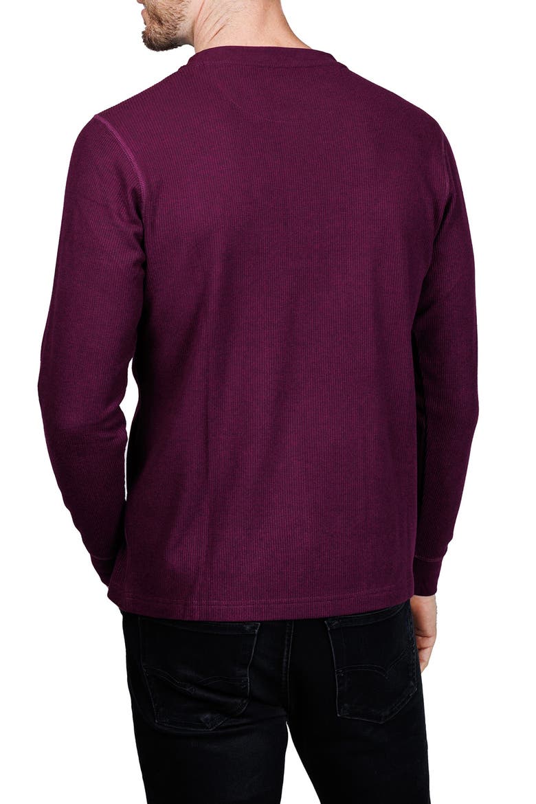Cozy Waffle Knit Long Sleeve Henley, Alternate, color, BERRY HEATHER
