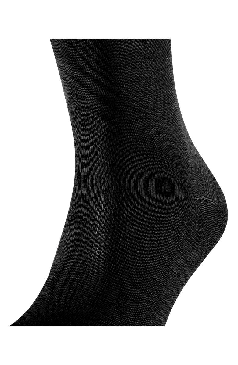 Falke Tiago Organic Cotton Dress Socks, Alternate, color, Black