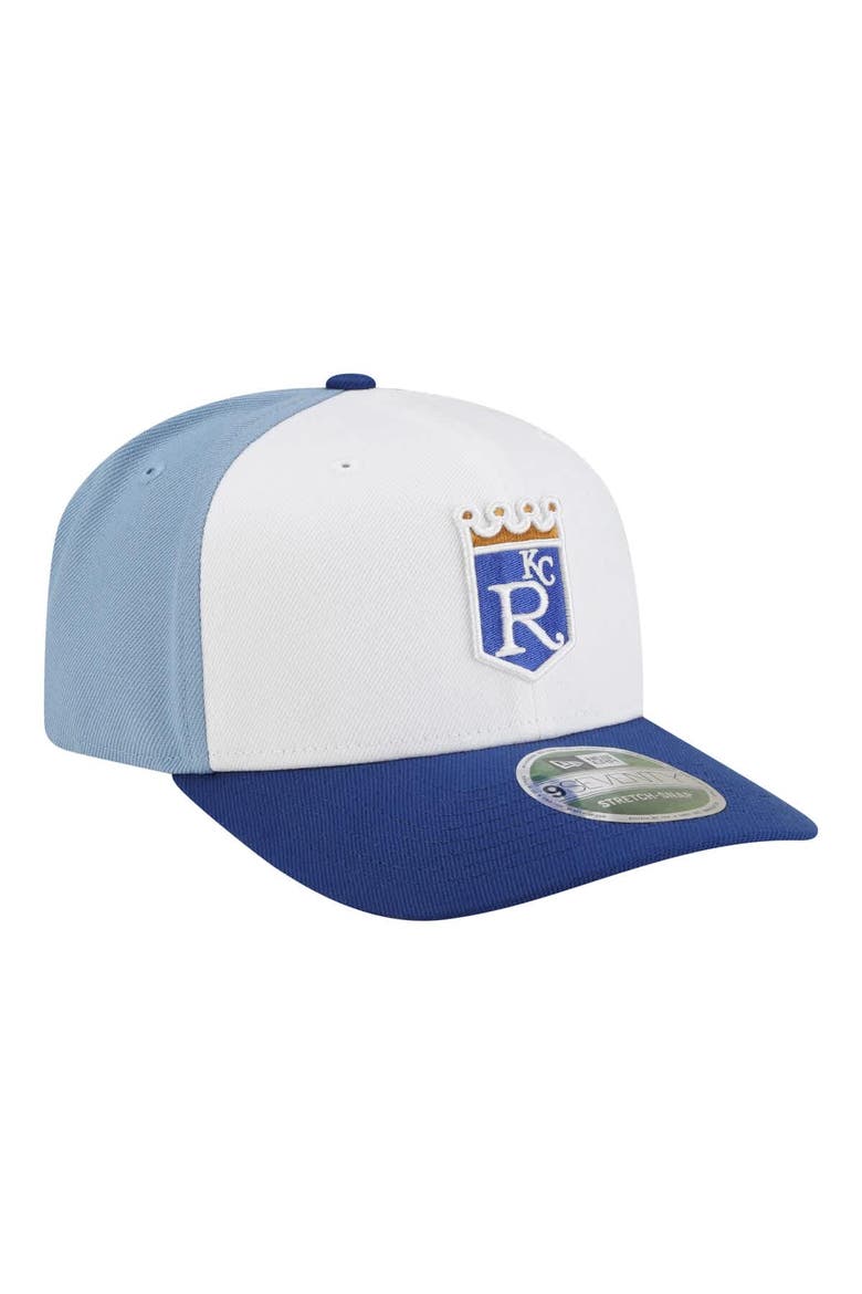 Men's New Era  White/Light Blue Kansas City Royals Player Replica 9SEVENTY Adjustable Hat, Alternate, color, White