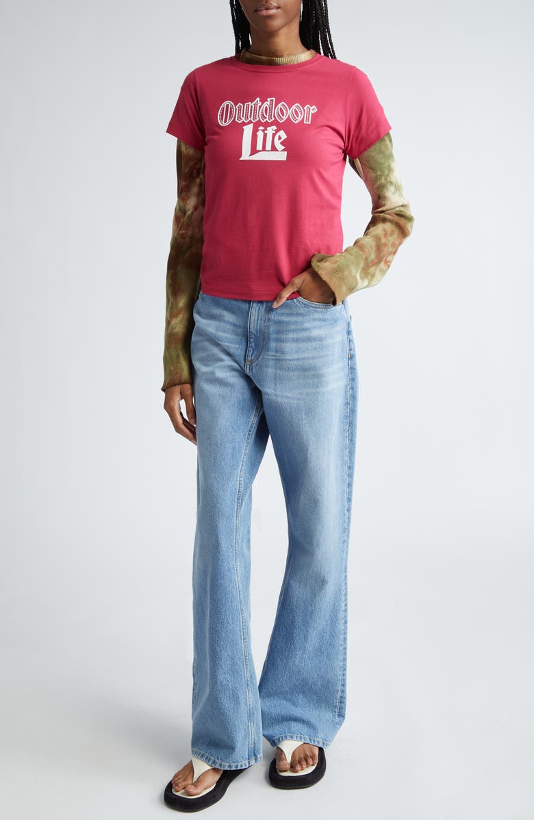 STOCKHOLM SURFBOARD CLUB Outdoor Rhinestone Organic Cotton Fitted T-Shirt, Alternate, color, 