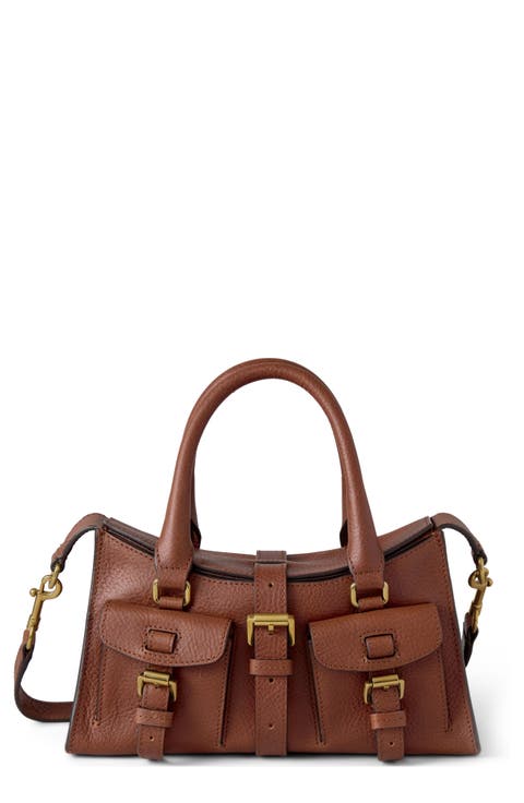 Mini Roxanne Revived Grained Leather Crossbody Bag