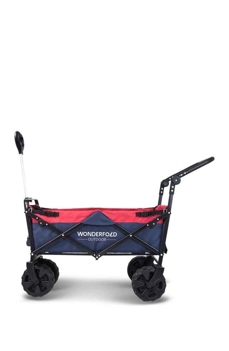 WonderFold Beach Tire Push & Pull Folding Wagon - Navy, Alternate, color,