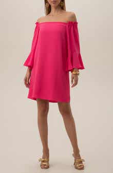 Trina Turk Knox Long Sleeve Off the Shoulder Dress