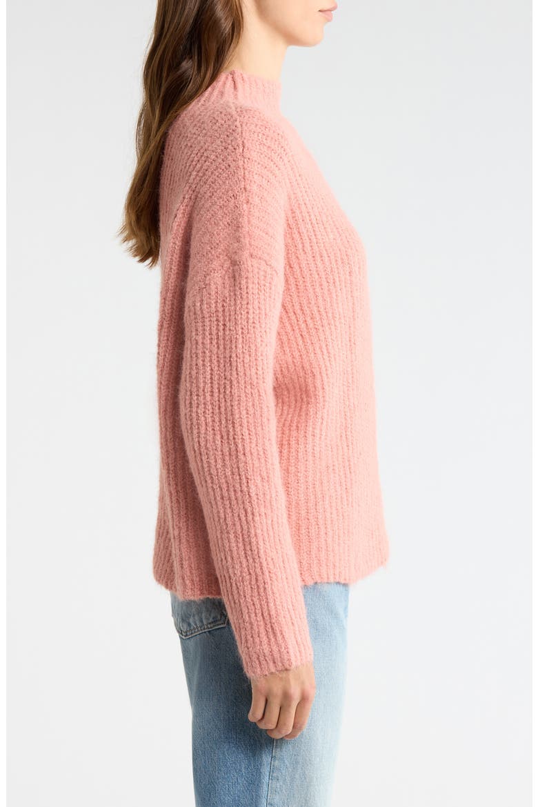 Mock Neck Sweater, Alternate, color, MAUVE