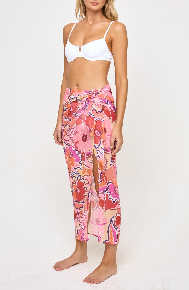 LSPACE Portela Cover-Up Sarong, Alternate, color, Lost In The Blooms