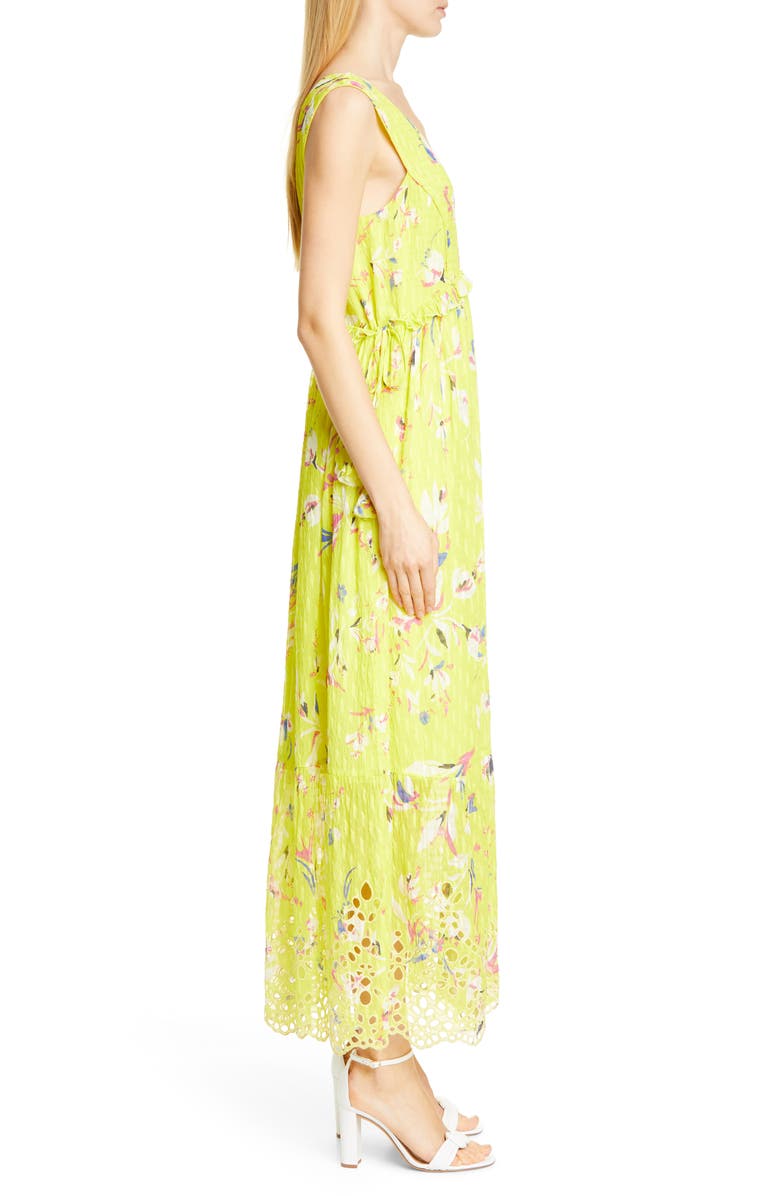 Tanya Taylor Catalina Floral Silk & Cotton Maxi Dress, Alternate, color, 