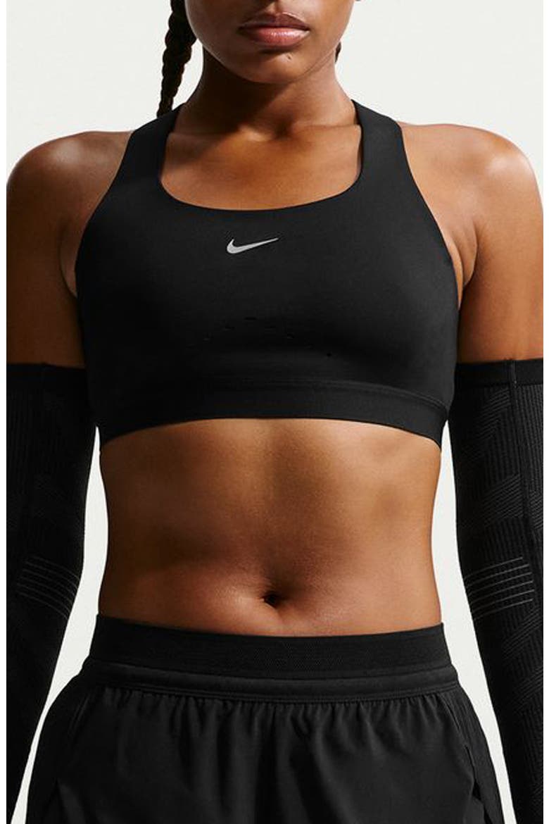 Swift Dri-FIT High Support Sports Bra, Main, color, BLACK/SILVER
