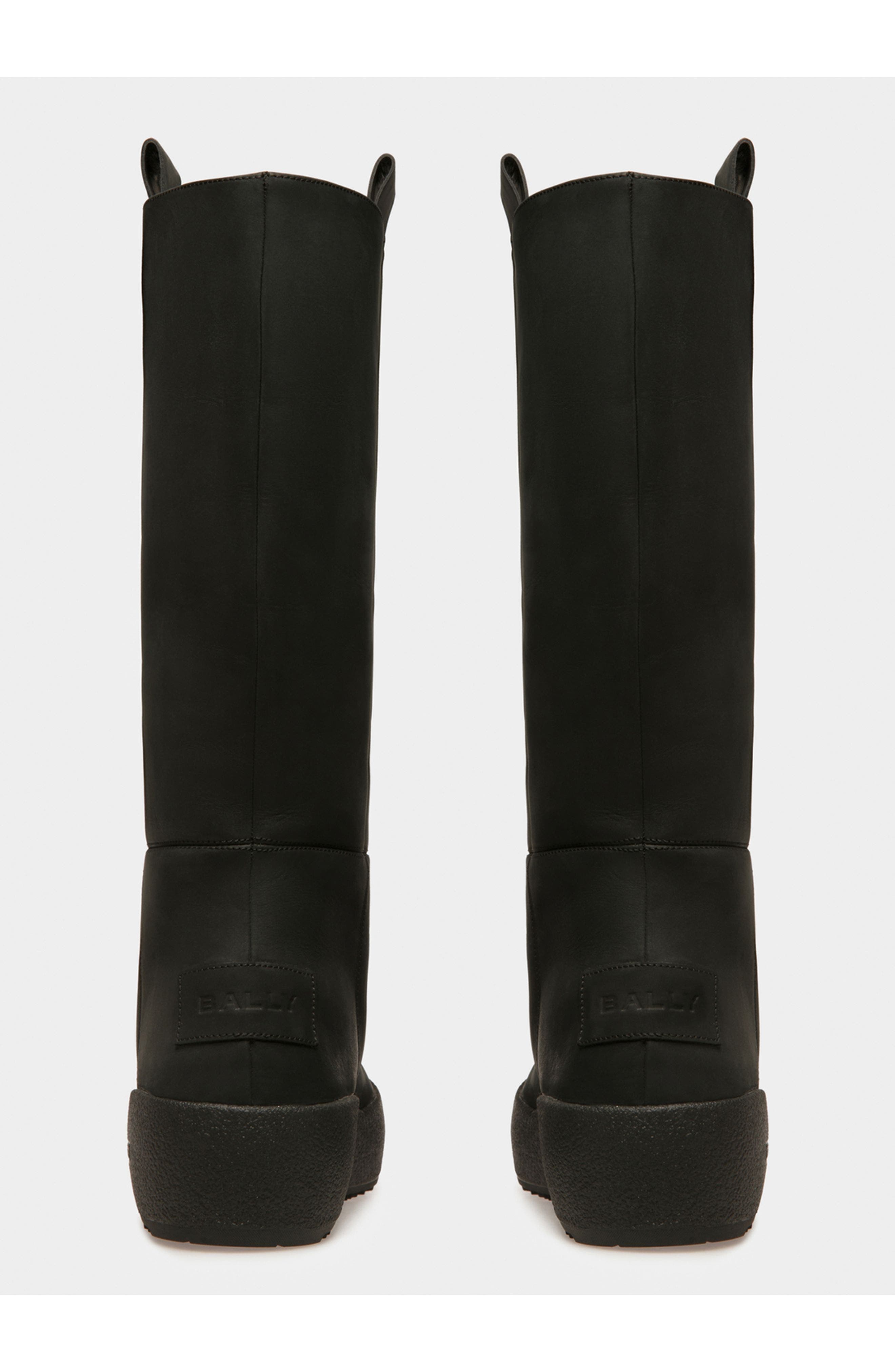Bally Jackson Leather Snow Boots, Alternate, color, Black