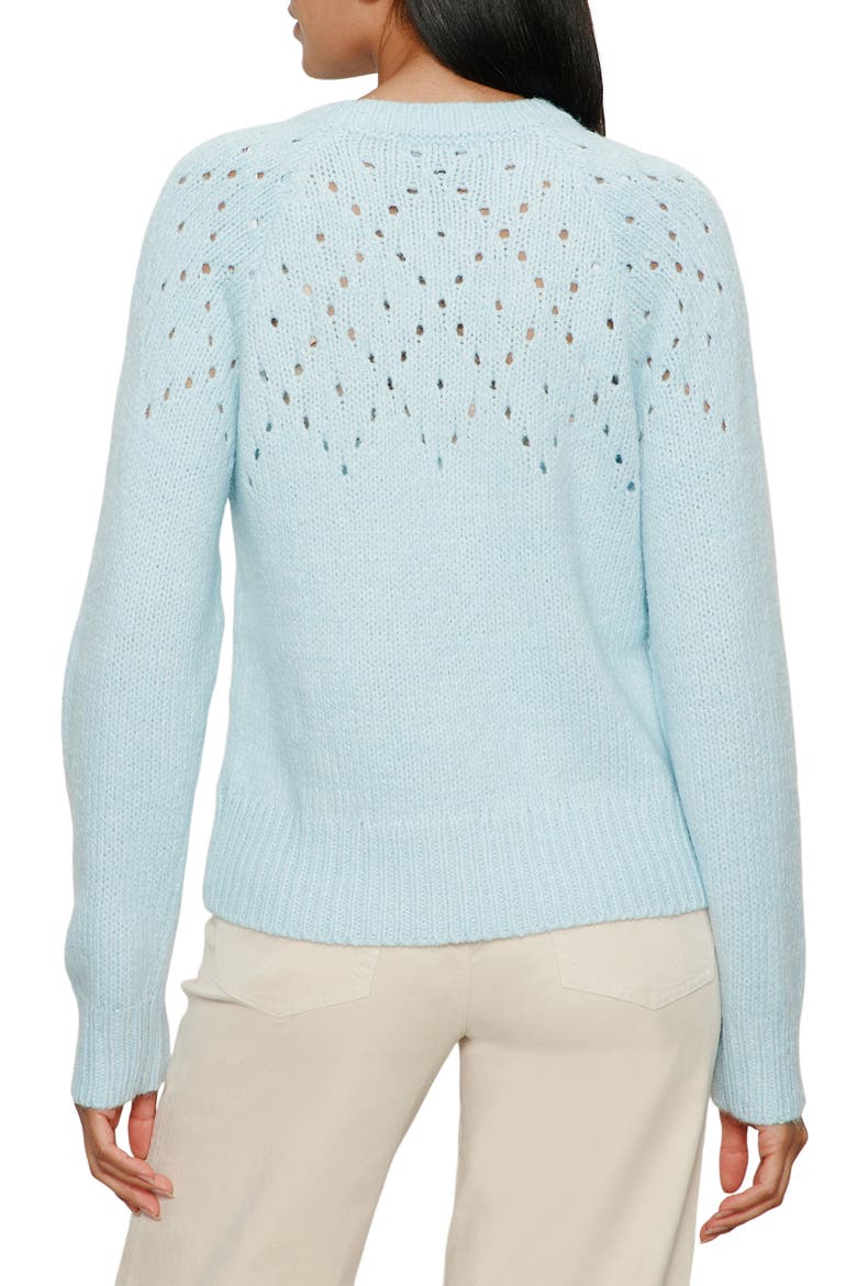Femme Openwork Sweater, Alternate, color, AQUAMARINE