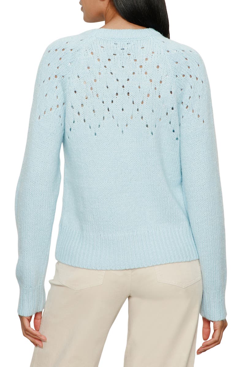 Sanctuary Femme Openwork Sweater, Alternate, color, Aquamarine